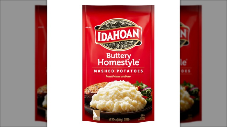 Package of Idahoan Buttery Homestyle mashed potatoes