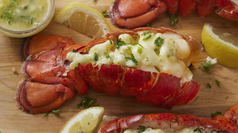 Cooked lobster tails
