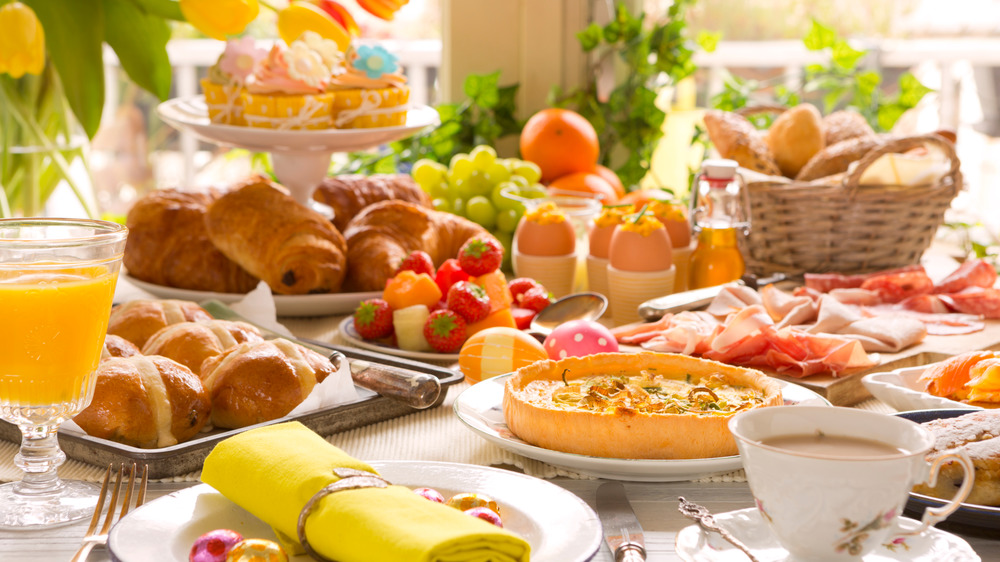 Easter brunch spread