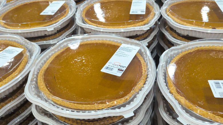 piles of Costco pumpkin pies