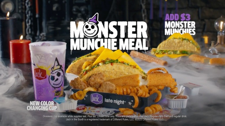 Jack in the Box promo image with Monster Munchie Meal box