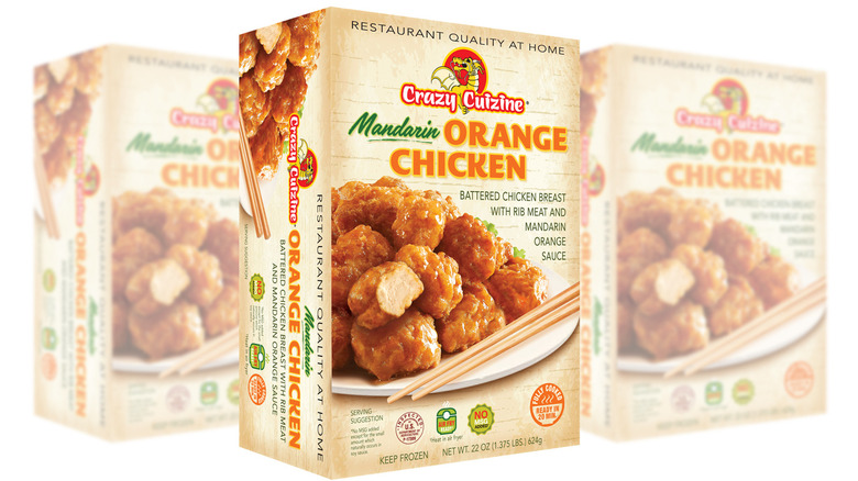 box of Crazy Cuizine orange chicken