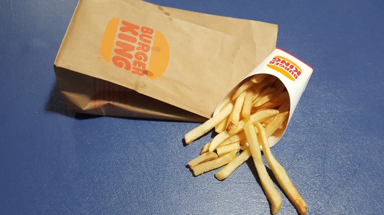 Burger King fries and bag