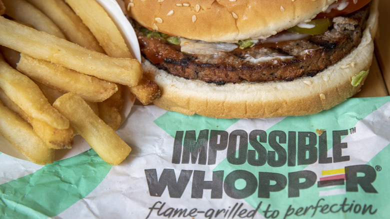 Impossible Whopper and fries