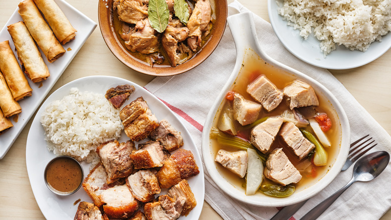 Different Filipino dishes