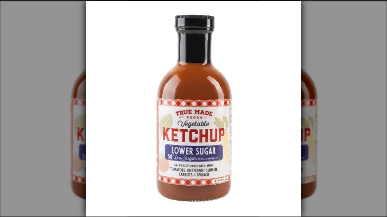 A bottle of True Made Vegetable Ketchup