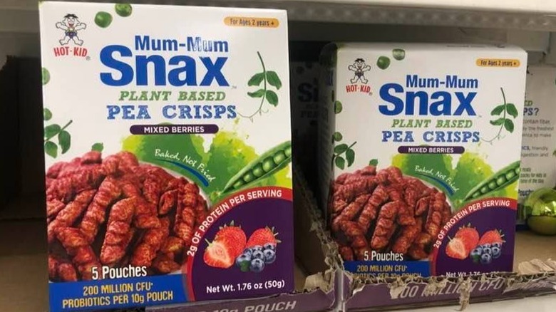 mum mum pea crisp snacks