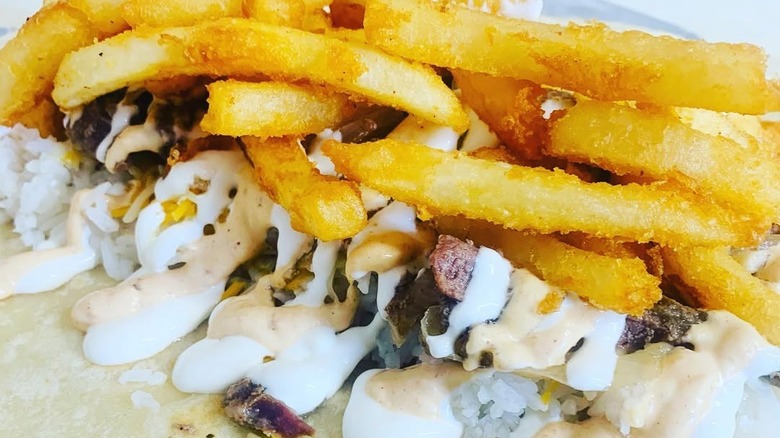 SoCal burrito from Tony's Catch food truck