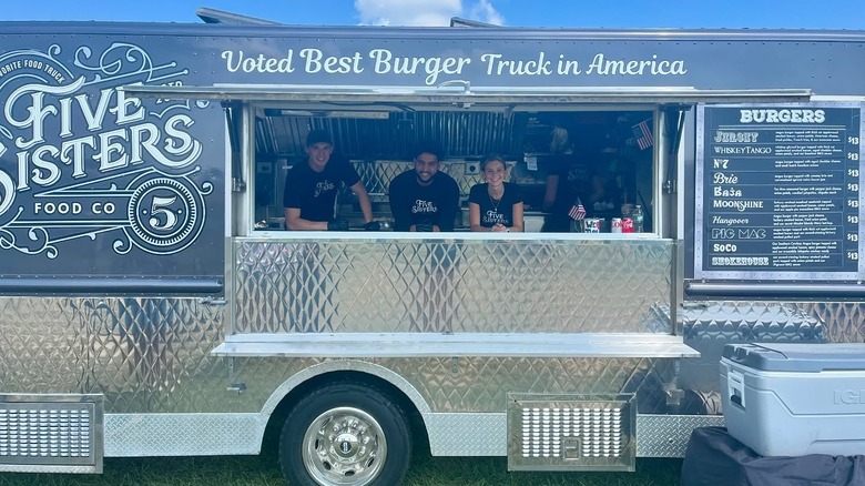 Workers in Five Sisters Food Co food truck