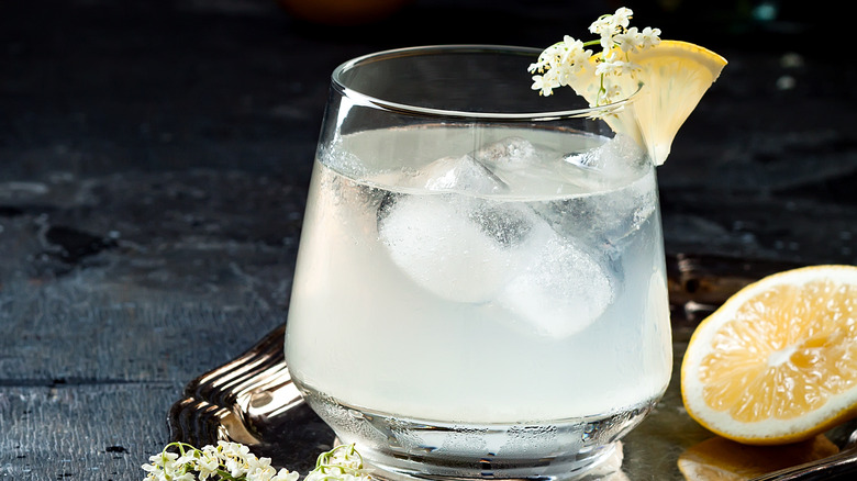 Gin and elderflower cocktail