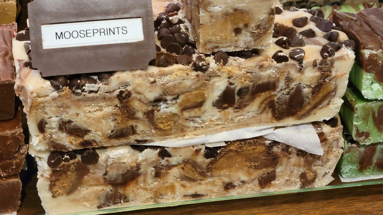 Mooseprints fudge on display from Franklin's General Store