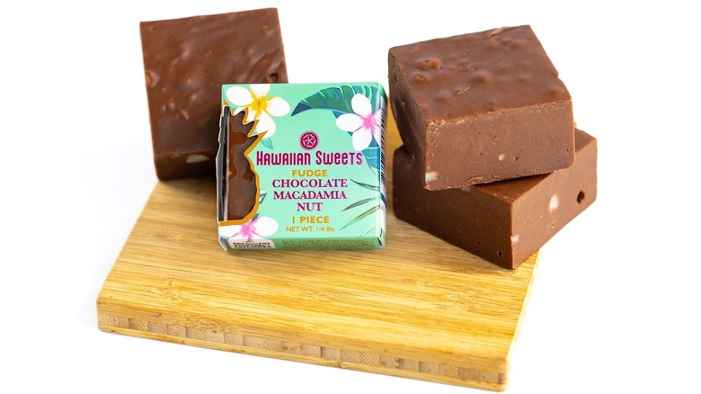 Hawaiian sweets fudge, chocolate macadamia nut flavor