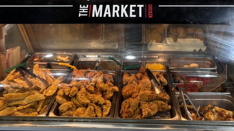 the chicken case at The Market