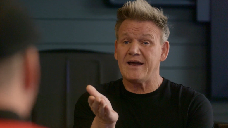 Gordon Ramsay with a displeased expression