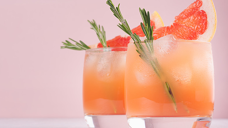 two grapefruit cocktails