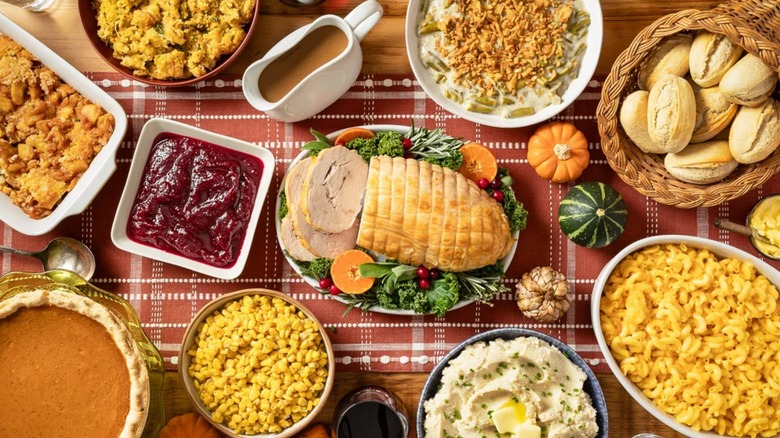Costco's Thanksgiving spread with sides