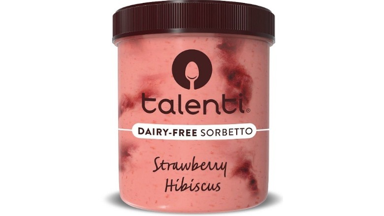 pint of strawberry hibiscus sorbet