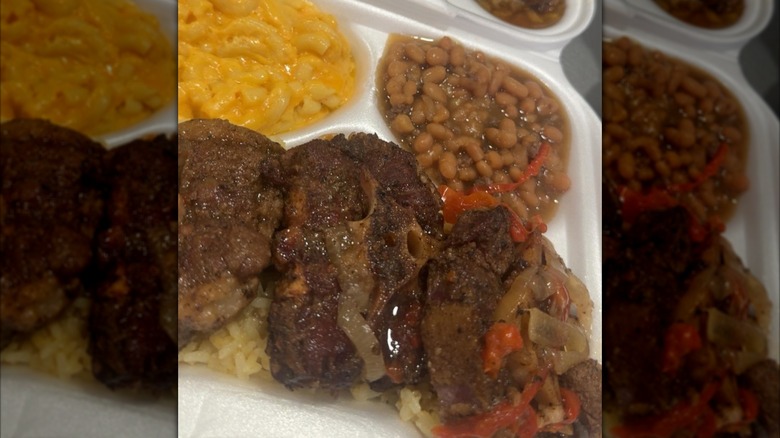 Oxtail meal with sides