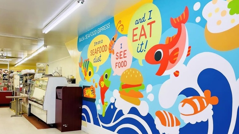 Interior of Basa Seafood Express