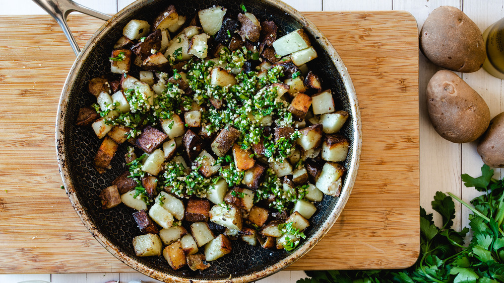 pan of home fries