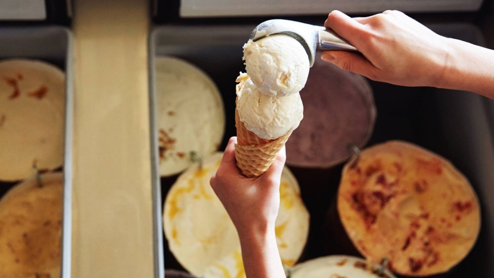 serving ice cream at Salt & Straw