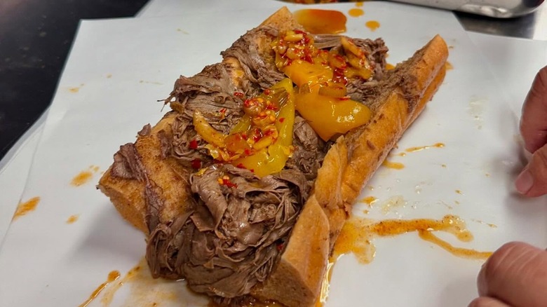 Italian beef sandwich at Al's #1 Italian Beef