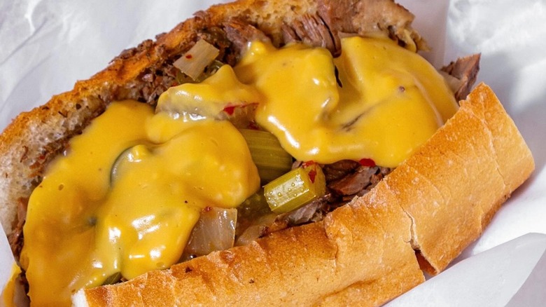 Cheese Italian beef sandwich at Bobbi's Italian Beef
