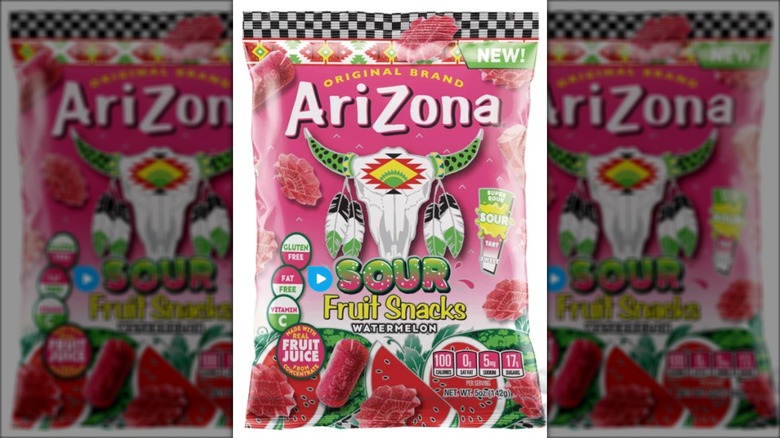 bag of Arizona brand sour fruits snacks in watermelon flavor