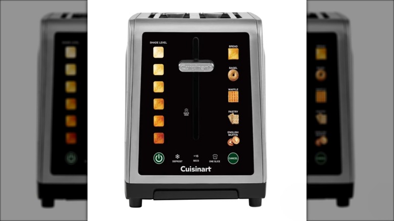 side view of touchscreen toaster