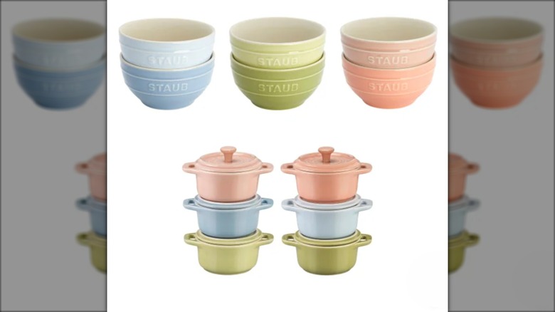cookware set in various colors