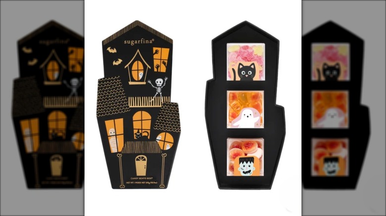 two halloween-themed bento boxes