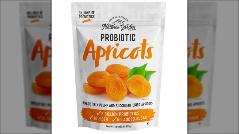 Bag of dried apricots