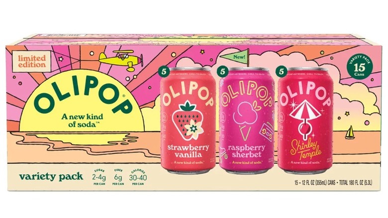 A carton of Olipop Soda Spring Variety Pack