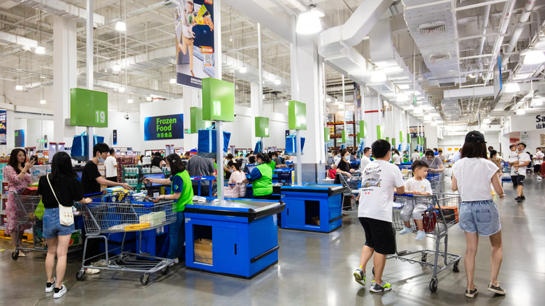 Customers shopping at Sam's Club