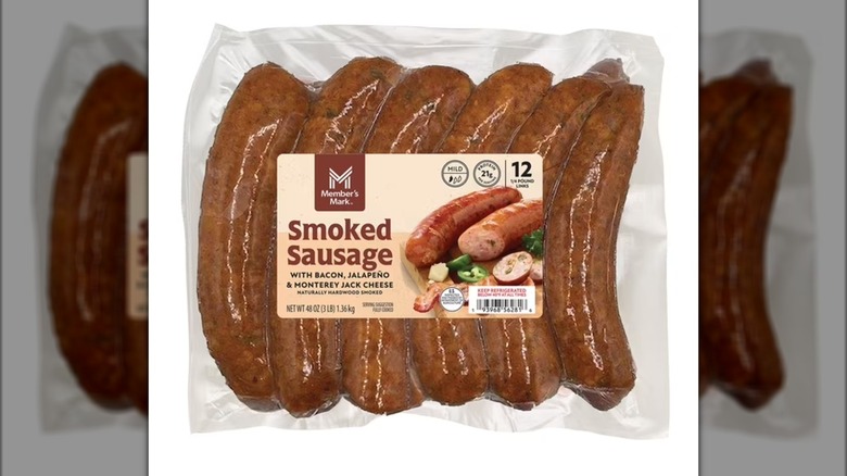 Package of smoked sausage.