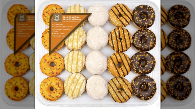 Tray of fall-flavored donuts from Sam's Club