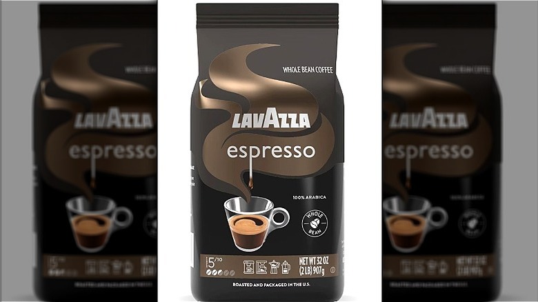 Bag of Lavazza espresso whole bean coffee
