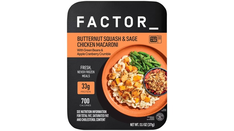 Factor_ butternut squash and sage chicken macaroni packaged meal