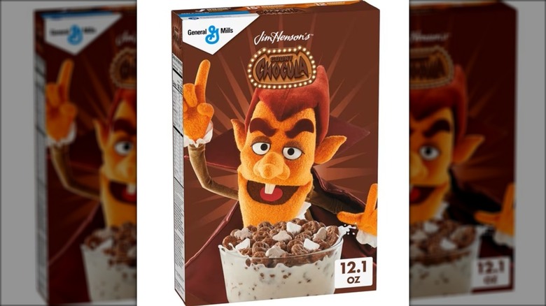 Box of Count Chocula cereal.