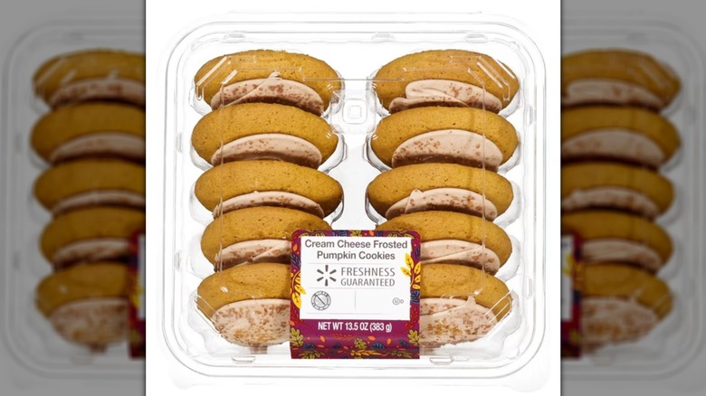 Package of Freshness Guaranteed pumpkin and cream cheese cookies.