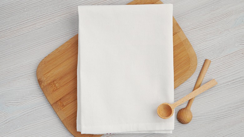 White kitchen towel