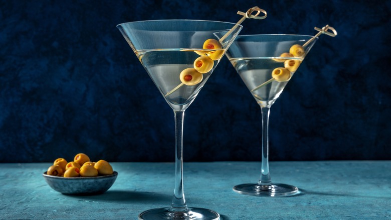 vodka martinis with olives