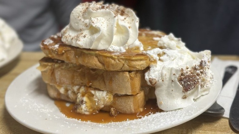 Pecan caramel apple stuffed French Toast
