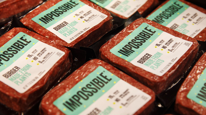 Impossible burger packages in store