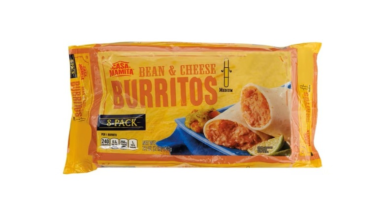 Casa Mamita bean and cheese burrito