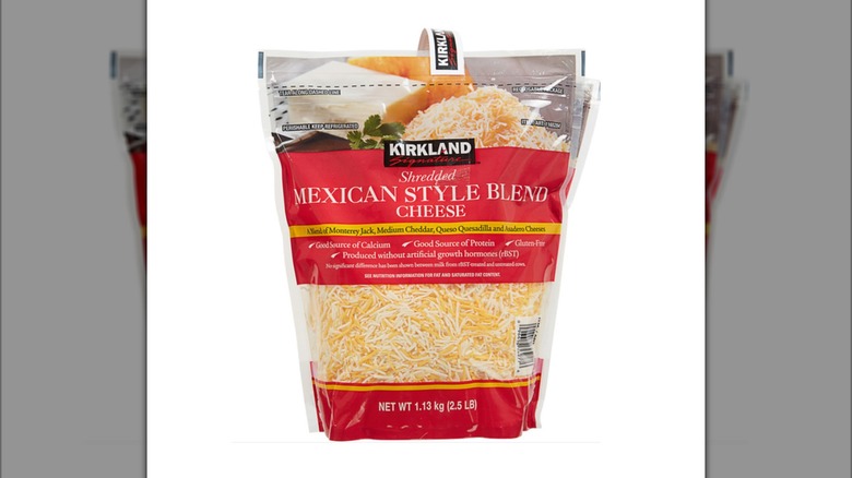 bag of Kirkland shredded Mexican cheese