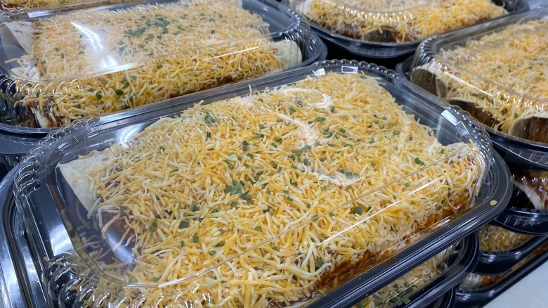 Enchiladas in plastic containers from Sam' Club