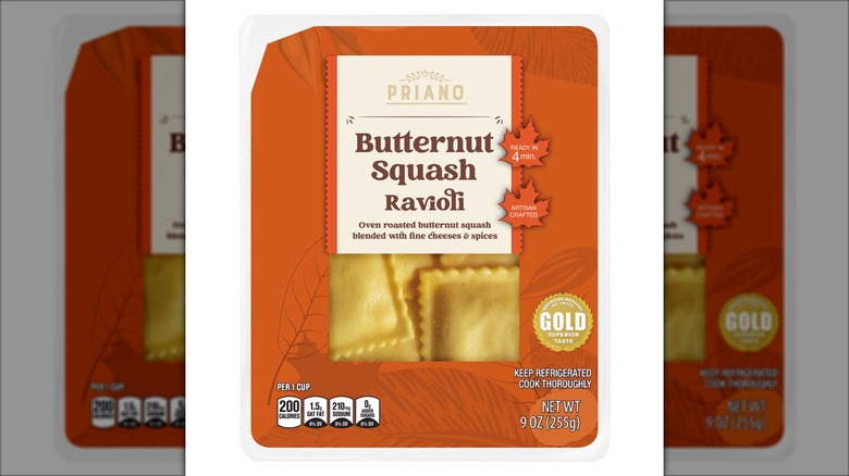 package of butternut squash flavored ravioli