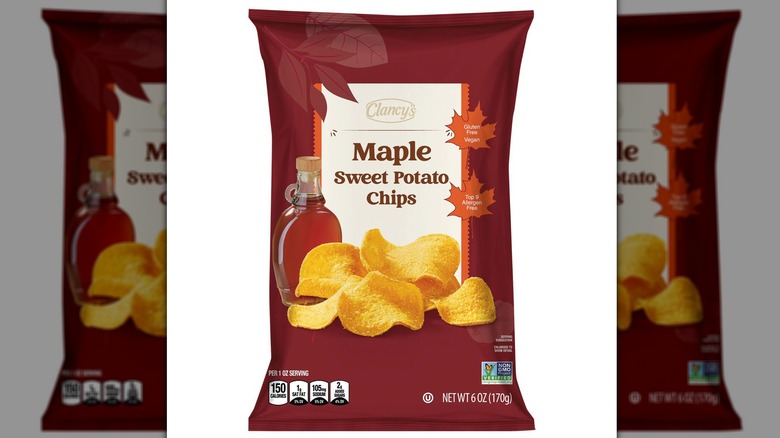 Bag of maple sweet potato chips