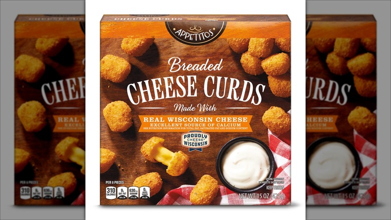 box of frozen breaded cheese curds